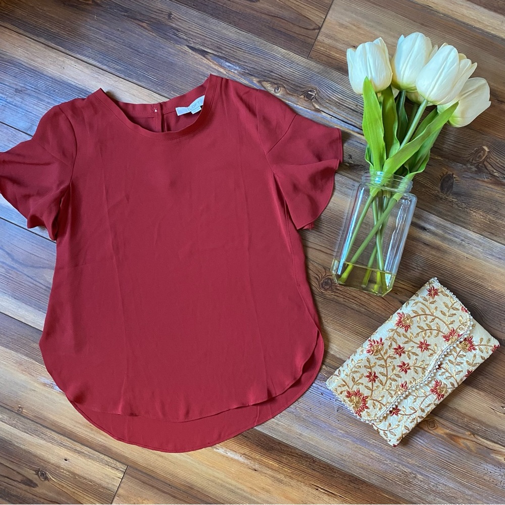 Ann Taylor LOFT Flutter Sleeve Top